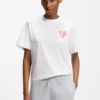 T-Shirt mit Herz-Motiv aus Baumwolljersey