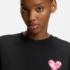 T-Shirt mit Herz-Motiv aus Baumwolljersey