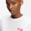 T-Shirt mit Herz-Motiv aus Baumwolljersey