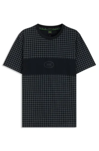 T-Shirt mit Karomuster aus Pima-Baumwolle