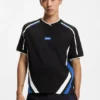 T-Shirt mit Kontrastdetails aus Stretch-Baumwolle T-Shirt mit Kontrastdetails aus Stretch-Baumwolle
