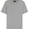 T-Shirt mit Kragenbesatz aus Baumwolle und Seide T-Shirt mit Kragenbesatz aus Baumwolle und Seide