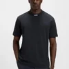 T-Shirt mit Logo am Kragen aus Stretch-Baumwolle T-Shirt mit Logo am Kragen aus Stretch-Baumwolle