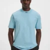 T-Shirt mit Logo am Kragen aus Stretch-Baumwolle T-Shirt mit Logo am Kragen aus Stretch-Baumwolle