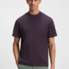 T-Shirt mit Logo am Kragen aus Stretch-Baumwolle T-Shirt mit Logo am Kragen aus Stretch-Baumwolle