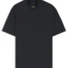T-Shirt mit Logo am Kragen aus Stretch-Baumwolle