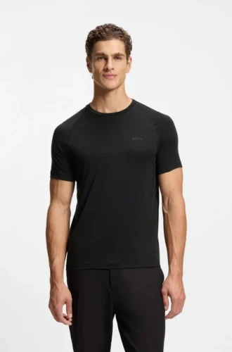 T-Shirt mit Logo-Detail in schmaler Passform
