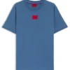 T-Shirt mit Logo-Etikett aus Baumwolljersey
