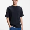 T-Shirt mit Logo-Etikett aus Baumwolljersey