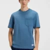T-Shirt mit Logo-Etikett aus Baumwolljersey