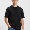 T-Shirt mit Logo-Etikett aus Baumwolljersey