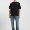 T-Shirt mit Logo-Etikett aus Baumwolljersey