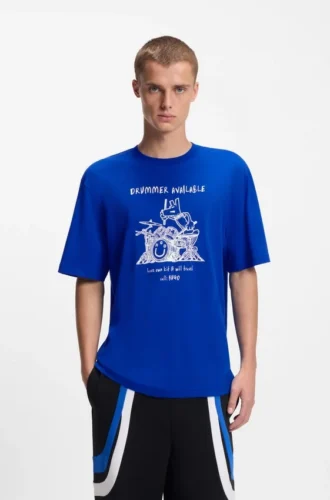 T-Shirt mit Logo-Motiv aus Baumwolljersey
