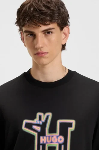 T-Shirt mit Logo-Motiv aus Baumwolljersey