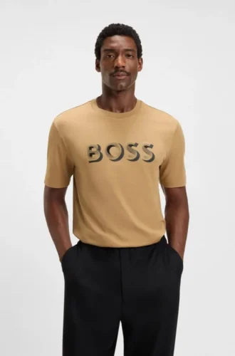 T-Shirt mit Logo-Motiv aus merzerisierter Baumwolle
