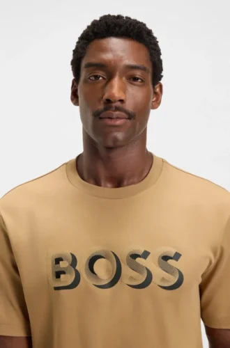 T-Shirt mit Logo-Motiv aus merzerisierter Baumwolle