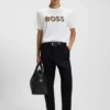 T-Shirt mit Logo-Motiv aus merzerisierter Baumwolle T-Shirt mit Logo-Motiv aus merzerisierter Baumwolle