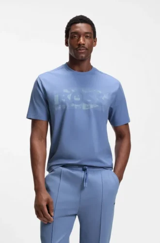T-Shirt mit Logo-Print aus Stretch-Baumwolle