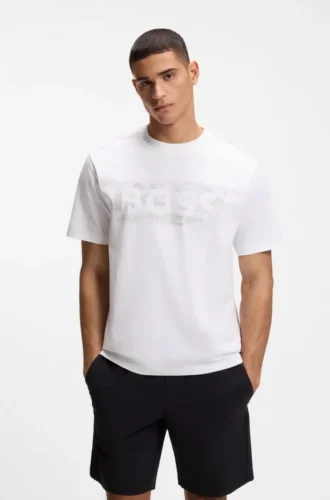T-Shirt mit Logo-Print aus Stretch-Baumwolle