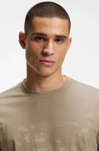 T-Shirt mit Logo-Print aus Stretch-Baumwolle