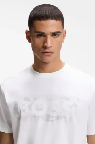 T-Shirt mit Logo-Print aus Stretch-Baumwolle