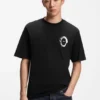 T-Shirt mit Marine-Motiv aus Baumwolljersey