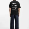 T-Shirt mit Marine-Motiv aus Baumwolljersey