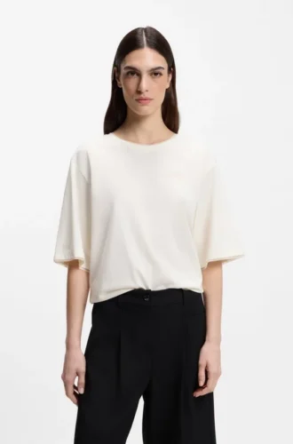 T-Shirt mit Mesh-Einsätzen aus Baumwolljersey