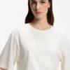 T-Shirt mit Mesh-Einsätzen aus Baumwolljersey