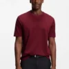 T-Shirt mit Mikro-Muster aus merzerisierter Baumwolle