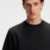 T-Shirt mit Mikro-Muster aus merzerisierter Baumwolle