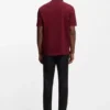 T-Shirt mit Mikro-Muster aus merzerisierter Baumwolle
