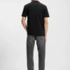 T-Shirt mit Mikro-Muster aus merzerisierter Baumwolle