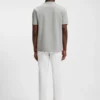 T-Shirt mit Mikro-Muster aus merzerisierter Baumwolle