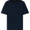 T-Shirt mit Mikro-Muster aus merzerisierter Baumwolle