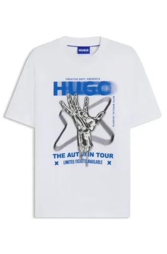 T-Shirt mit Musik-Motiv aus Baumwolljersey