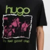 T-Shirt mit Musik-Motiv aus Baumwolljersey