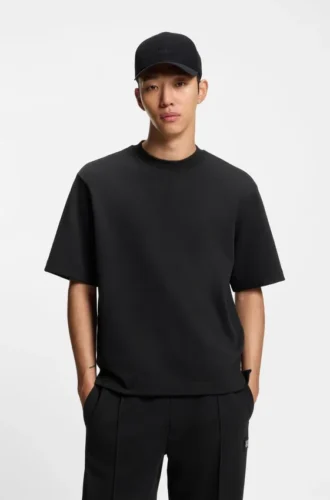 T-Shirt mit Overlock-Naht in lockerer Passform
