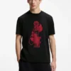 T-Shirt mit Rosenmotiv aus Baumwolljersey T-Shirt mit Rosenmotiv aus Baumwolljersey