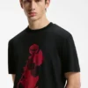 T-Shirt mit Rosenmotiv aus Baumwolljersey T-Shirt mit Rosenmotiv aus Baumwolljersey