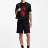 T-Shirt mit Rosenmotiv aus Baumwolljersey T-Shirt mit Rosenmotiv aus Baumwolljersey