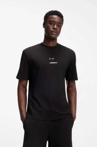 T-Shirt mit Schildpatt-Logo aus Baumwolljersey