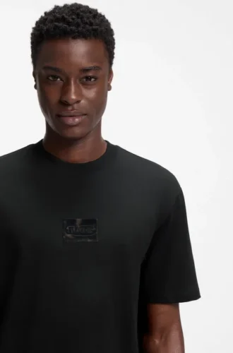 T-Shirt mit Schildpatt-Logo aus Baumwolljersey