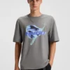 T-Shirt mit Snowboard-Motiv aus Baumwolljersey T-Shirt mit Snowboard-Motiv aus Baumwolljersey