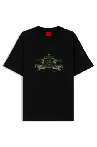 T-Shirt mit Stickerei aus Baumwolljersey