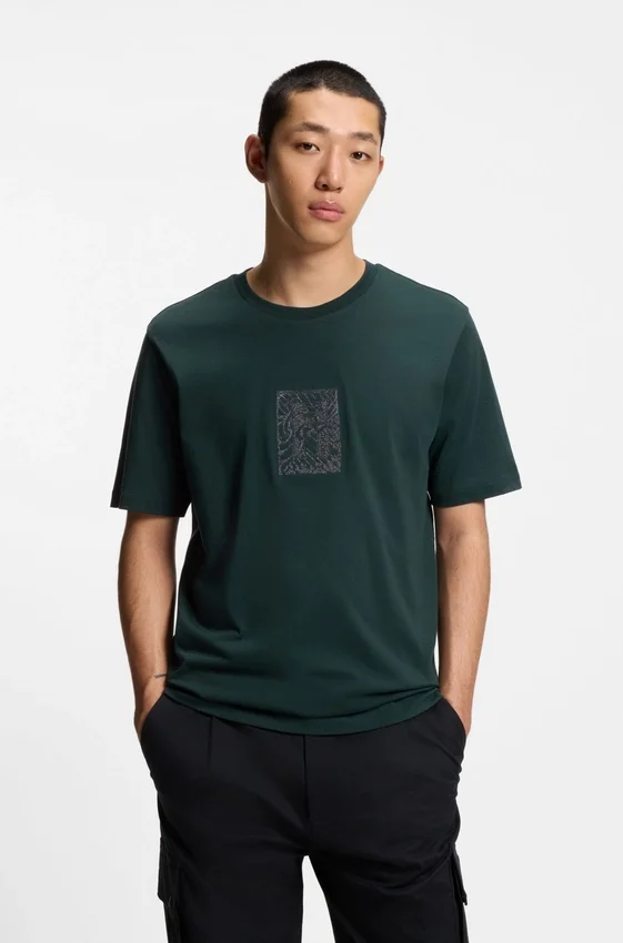 T-Shirt mit Stickmotiv aus Baumwolljersey T-Shirt mit Stickmotiv aus Baumwolljersey