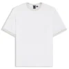 T-Shirt mit Streifenbesatz aus merzerisierter Baumwolle T-Shirt mit Streifenbesatz aus merzerisierter Baumwolle
