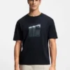 T-Shirt mit Tennis-Motiv aus Pima-Baumwolle T-Shirt mit Tennis-Motiv aus Pima-Baumwolle