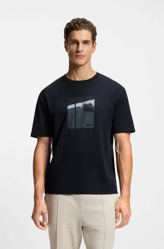 T-Shirt mit Tennis-Motiv aus Pima-Baumwolle T-Shirt mit Tennis-Motiv aus Pima-Baumwolle