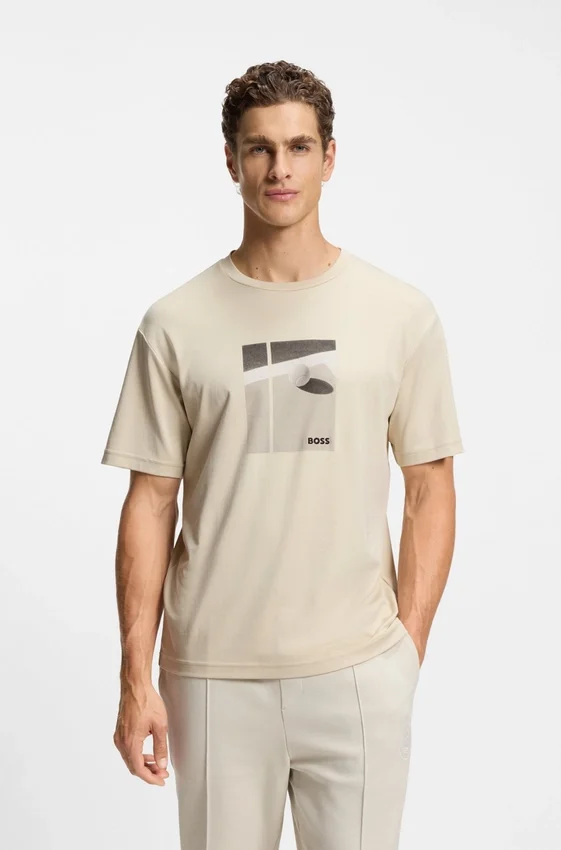 T-Shirt mit Tennis-Motiv aus Pima-Baumwolle T-Shirt mit Tennis-Motiv aus Pima-Baumwolle